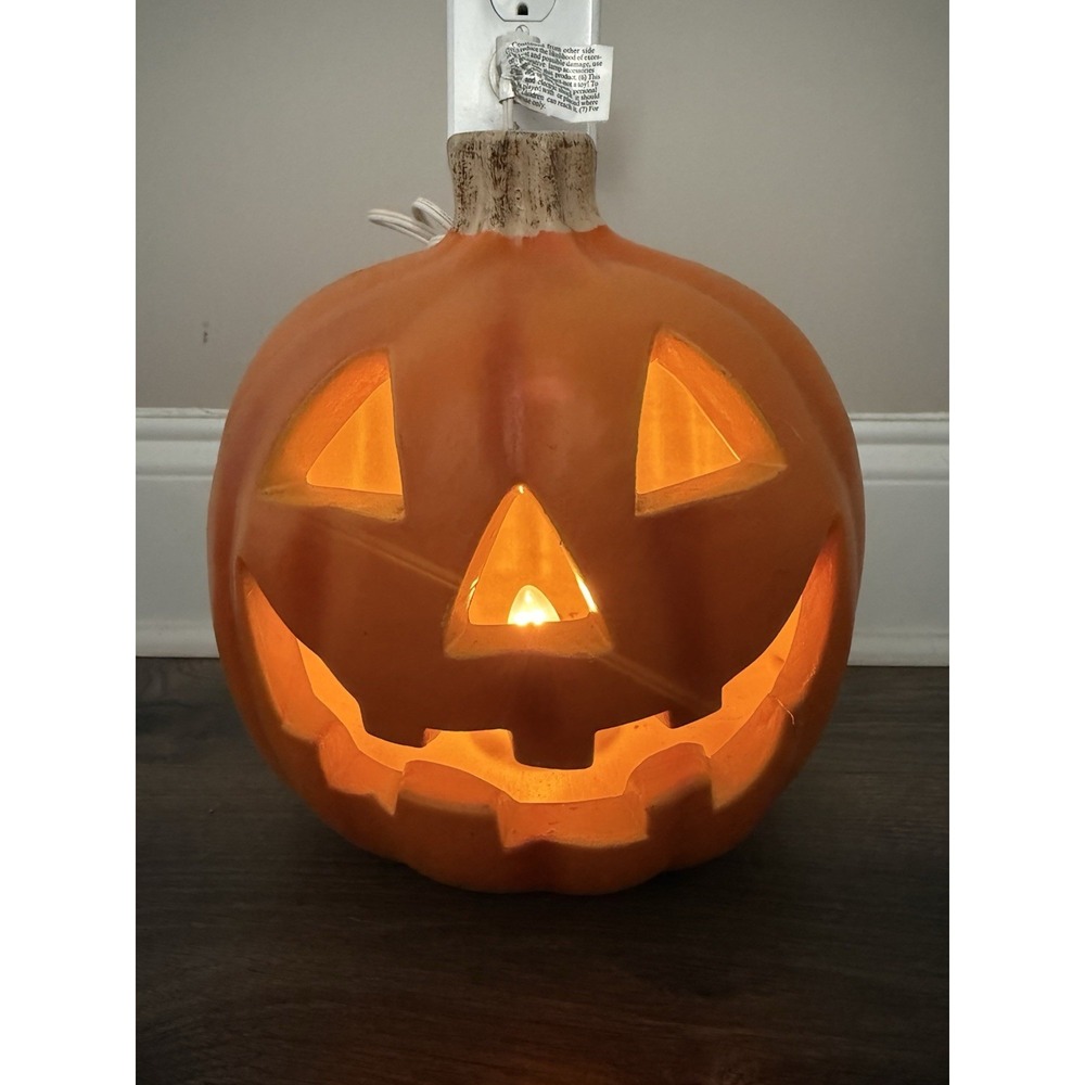VTG Halloween Light Up Pumpkin The Paper Magic Group Inc Jack O Lantern 1998